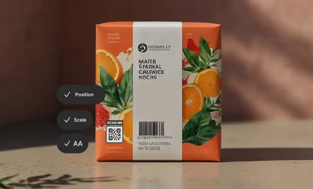 What is the best placement for a QR code on packaging?