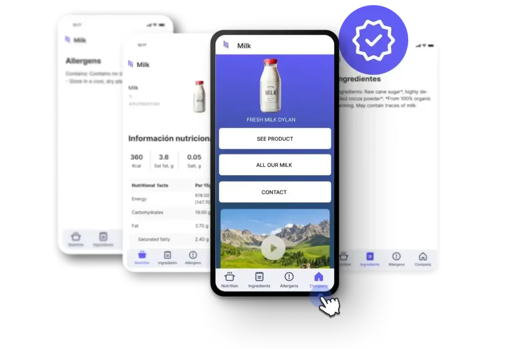 Comparte la información de producto más relevante