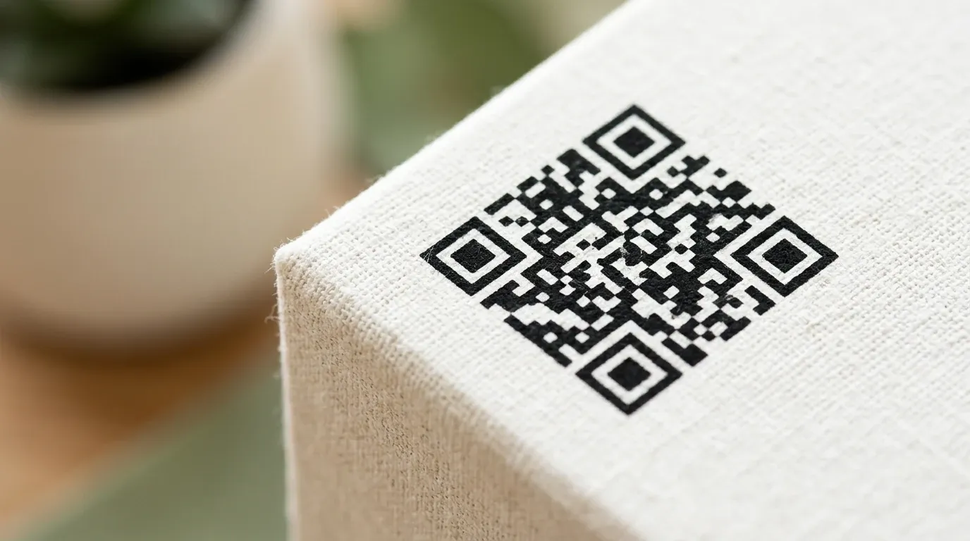 A QR data carrier on packaging, the identifier and carrier layer (EN 18219 and EN 18220) of the CEN DPP standards