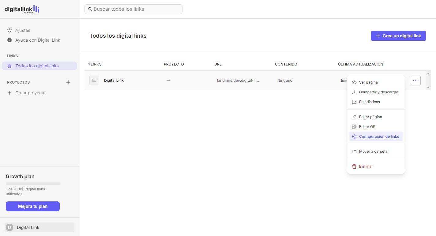 Link setup 1 ES