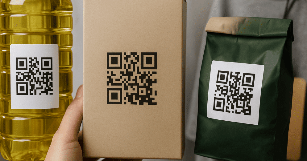 Where should I place a QR code on my packaging?