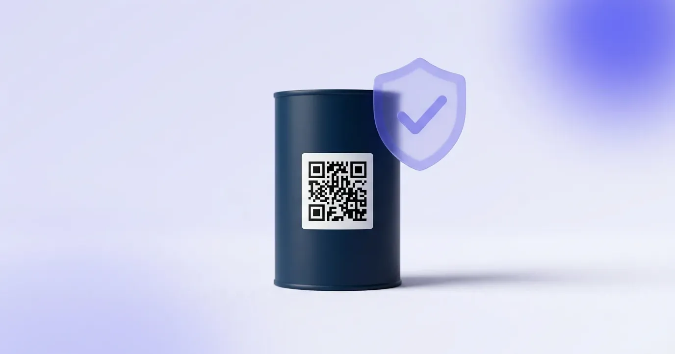 Un cliente che scansiona un QR code su un prodotto alla cassa di un negozio, a illustrare il passaggio ai codici a barre 2D