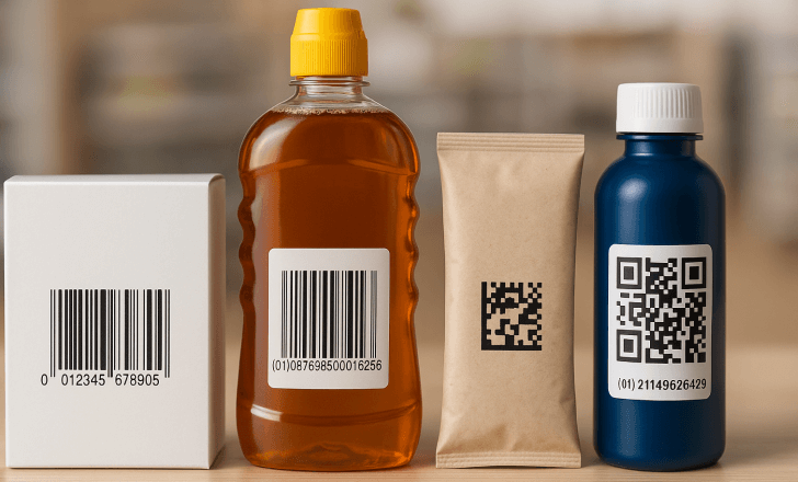 Products with different GS1 barcodes by purpose