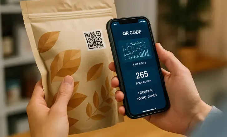 QR scan showing user engagement and analytics