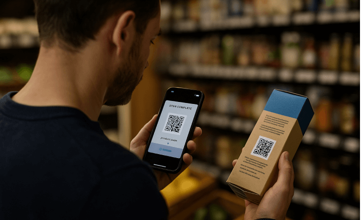Smart QR code scan with contextual product page