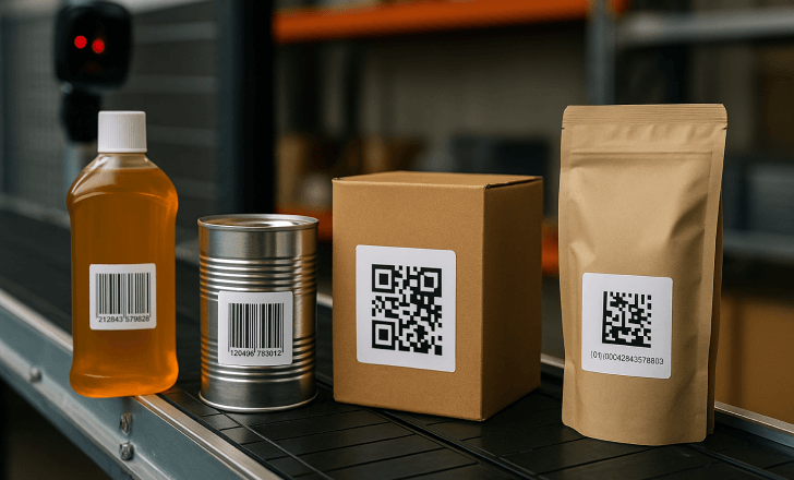 Transition from 1D to 2D GS1 barcodes on production line