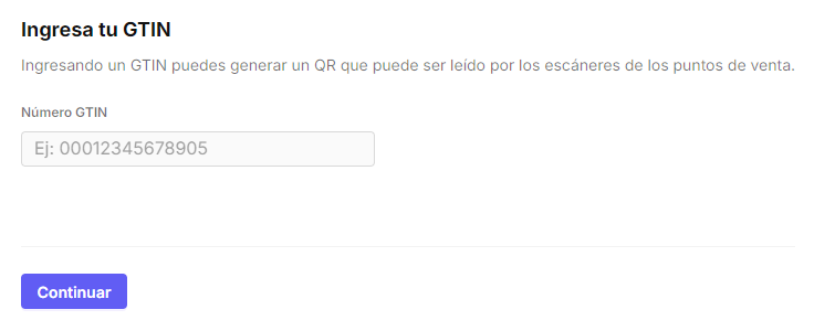 Enter your GTIN ES