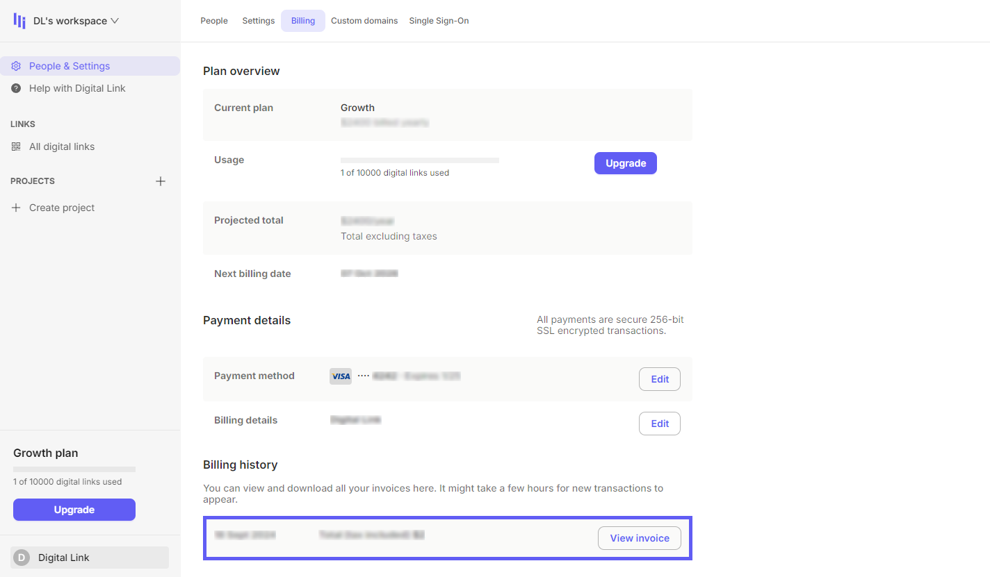 Billing - Download invoice 1